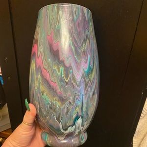 Acrylic painted vase